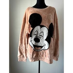 Disney Mickey Mouse Juniors Fleece Pink Pullover Size XXL/2XG (19)